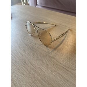 Sardine Aviator Sunglasses - Gold Frame w/ Amber Lenses